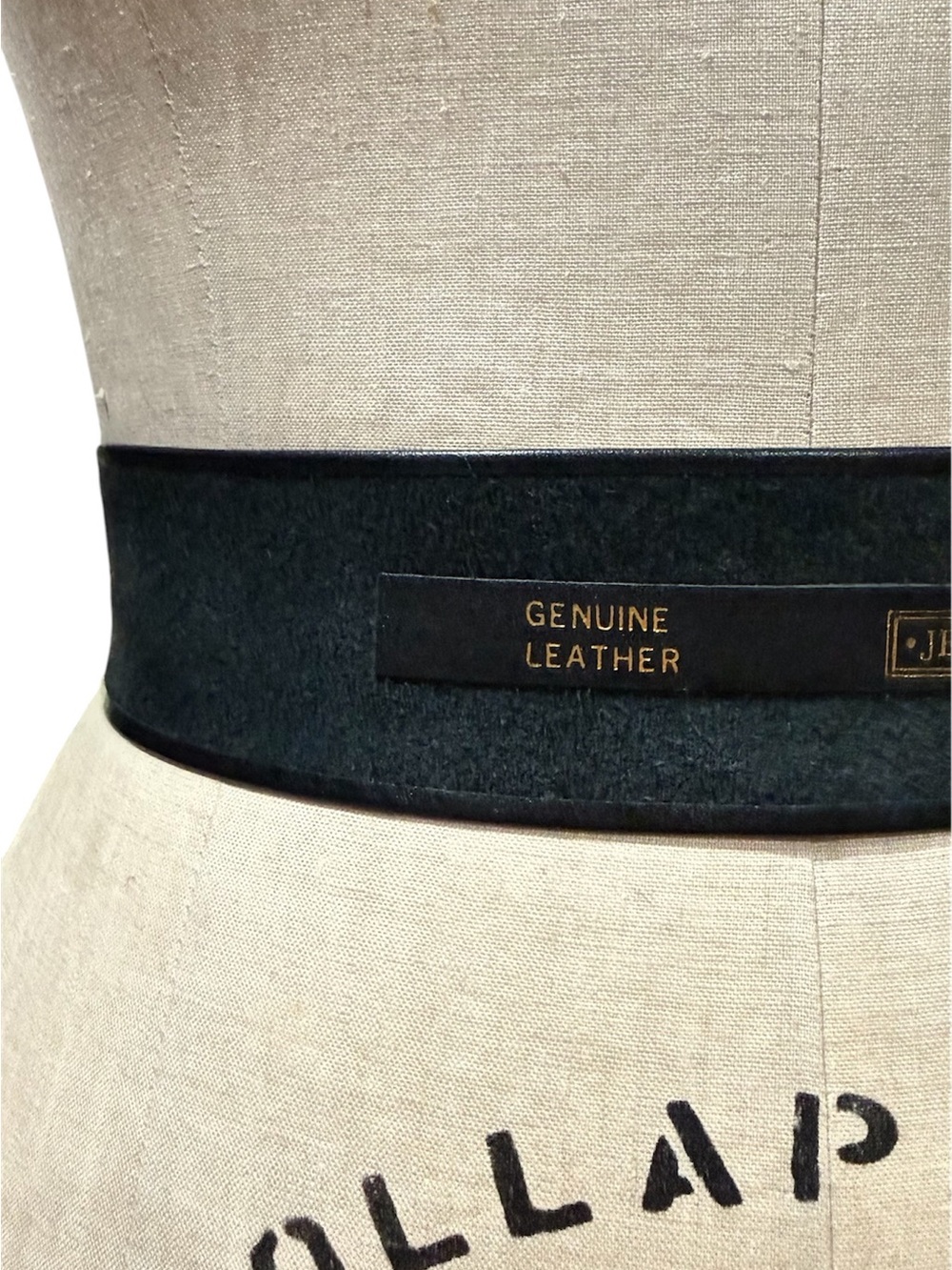 Jennifer Moore Genuine Leather Gold Chain Link Waist Belt Black Size S Vintage - Picture 5 of 9